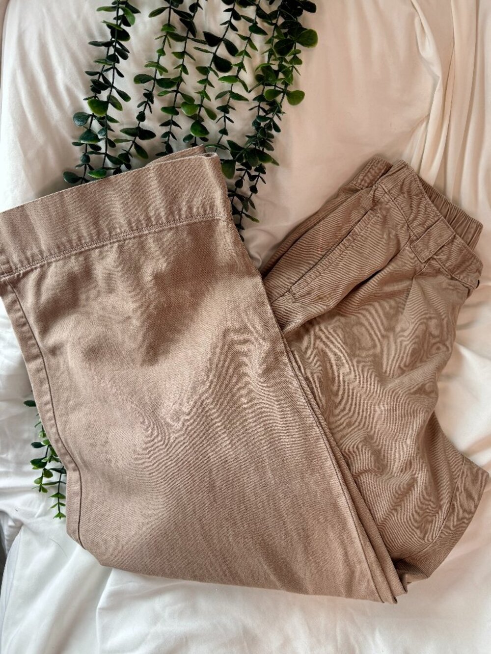Sonoma Goods For Life Tan Khaki Utility Wide Leg Pants Size Small
